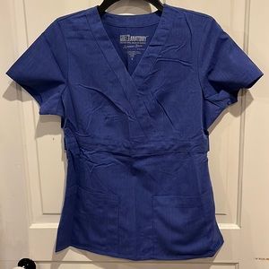 Greys Anatomy blue scrub top
